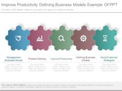 Improve productivity defining business models example of ppt
