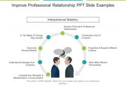 Improve professional relationship ppt slide examples
