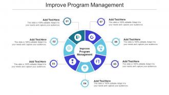 Improve Program Management Ppt PowerPoint Presentation Show Good Cpb