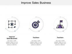 Improve sales business ppt powerpoint presentation icon guide cpb