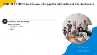 Improve Sales Pipeline With Outbound Sales Techniques Powerpoint Presentation Slides SA CD Colorful Good
