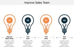 Improve sales team ppt powerpoint presentation slides graphics cpb