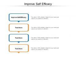 Improve self efficacy ppt powerpoint presentation outline model cpb