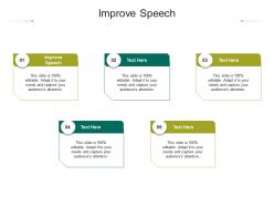Improve speech ppt powerpoint presentation professional display cpb