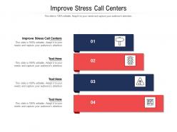 Improve stress call centers ppt powerpoint presentation outline background designs cpb