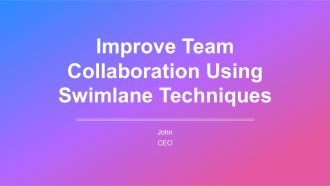 Improve Team Collaboration Using Swimlane Techniques PPT Sample AT