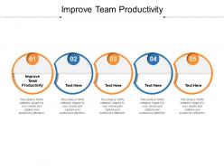 Improve team productivity ppt powerpoint presentation infographics backgrounds cpb