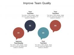 Improve team quality ppt powerpoint presentation professional graphics cpb