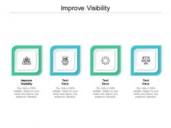 Improve visibility ppt powerpoint presentation slides graphics tutorials cpb