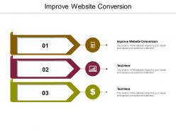 Improve website conversion ppt powerpoint presentation styles information cpb