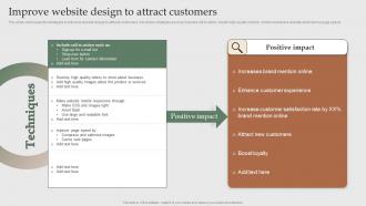 Improve Website Design To Attract Customers Search Engine Marketing To Increase MKT SS V