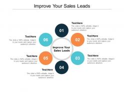 Improve your sales leads ppt powerpoint presentation ideas portrait cpb