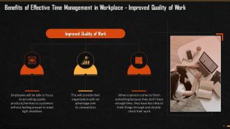 Improved Quality Of Work As A Time Management Benefit Training Ppt