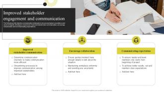Improved Stakeholder Engagement Components Of Effective Corporate Communication