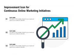 Improvement icon for continuous online marketing initiatives