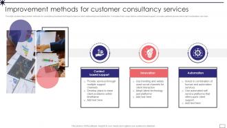 Improvement Methods For Customer Consultancy Services