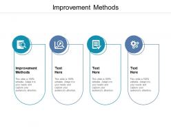 Improvement methods ppt powerpoint presentation icon graphics tutorials cpb