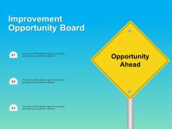Improvement opportunity board