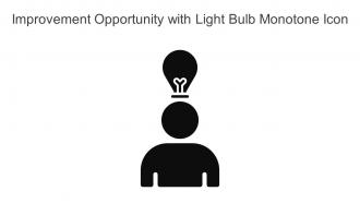 Improvement Opportunity With Light Bulb Monotone Icon In Powerpoint Pptx Png And Editable Eps Format