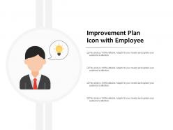 Improvement plan icon with employee