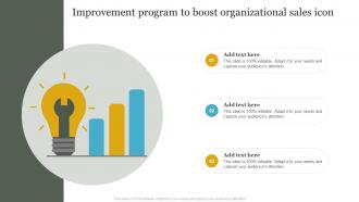 Improvement Program To Boost Organizational Sales Icon