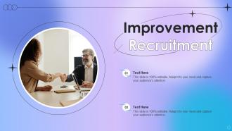 Improvement Recruitment Ppt Show Background Images
