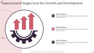 Improvement Stages Icon For Growth And Development