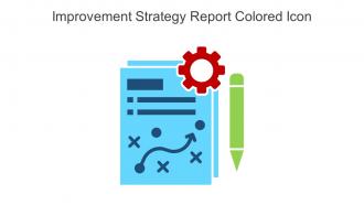 Improvement Strategy Report Colored Icon In Powerpoint Pptx Png And Editable Eps Format