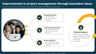 Improvements In Project Management Through Innovative Ideas