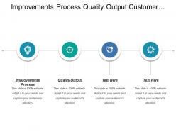 Improvements process quality output customer surveys process clarity