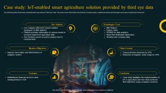 Improving Agricultural Case Study Iot Enabled Smart Agriculture Solution Provided IoT SS