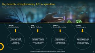 Improving Agricultural Productivity With Smart Farming And Iot System Powerpoint Presentation Slides IoT CD Best Analytical