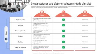 Improving Business Growth Create Customer Data Platform Selection Criteria Checklist MKT SS V