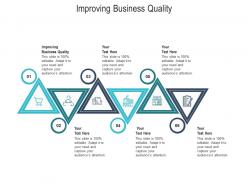 Improving business quality ppt powerpoint presentation visual aids cpb
