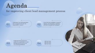 Improving Client Lead Management Process Powerpoint Presentation Slides Appealing Content Ready