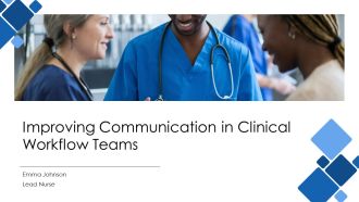 Improving Communication In Clinical Workflow Teams PPT Outline AT