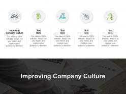 Improving company culture ppt powerpoint presentation infographics structure cpb
