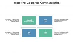 Improving corporate communication ppt powerpoint presentation portfolio diagrams cpb