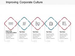 Improving corporate culture ppt powerpoint presentation clipart cpb