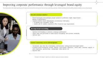 Improving Corporate Performance Through Leveraged Brand Efficient Management Of Product Corporate