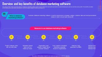 Improving Customer Engagement Through Database Marketing Powerpoint Presentation Slides MKT CD Content Ready
