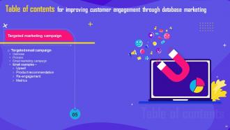 Improving Customer Engagement Through Database Marketing Powerpoint Presentation Slides MKT CD Customizable