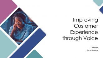Improving Customer Experience Through Voice PPT Template AT