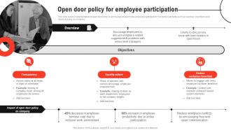 Improving Decision Making Open Door Policy For Employee Participation