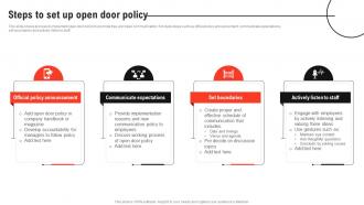 Improving Decision Making Steps To Set Up Open Door Policy