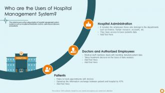 Improving hospital management system who are the users of hospital