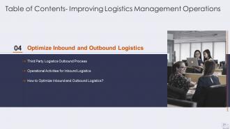 Improving logistics management operation powerpoint presentation slides