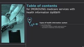 Improving Medicare Services With Health Information System Powerpoint Presentation Slides Multipurpose Captivating