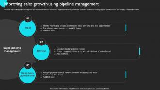 Improving Sales Growth Using Pipeline Product Sales Strategy For Business Strategy SS V