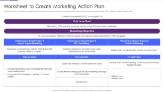 Improving Strategic Plan Of Internet Marketing Worksheet To Create Marketing Action Plan